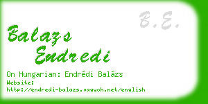 balazs endredi business card