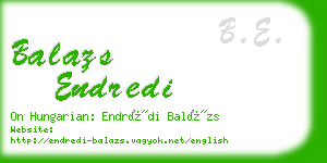 balazs endredi business card
